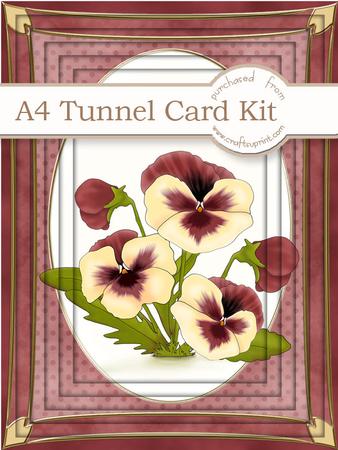A4 Pansy in Cinnamon Tunnel Card Kit