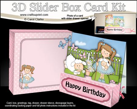 3D Girlz Liz's Little Lamb Slider Box Card Kit