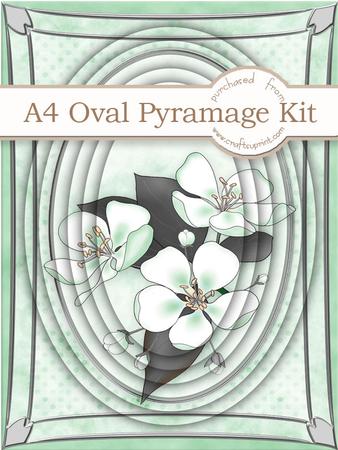 A4 Apple Blossom in Soft Peppermint Pyramage Kit