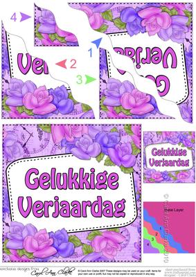 Dutch Birthday Time for Roses Wavy Corner Stacker