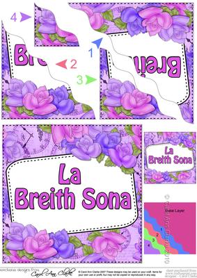 Scottish Gaelic Birthday Time for Roses Wavy Corner Stacker