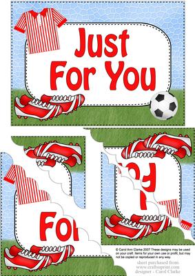 5x7 Football Just for You Scallop Corner Stacker