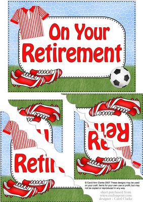 5x7 Football Retirement Scallop Corner Stacker