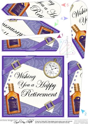 Retirement Clock Fan Pyramage Topper
