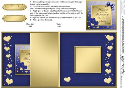 Wedding Anniversary Husband No-hole Fold Back Card
