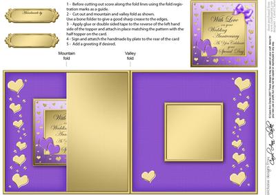 Wedding Anniversary No-hole Fold Back Card