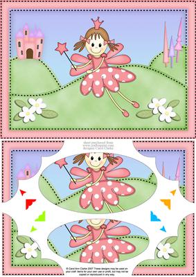 A5 Fairy Twinkletoes Scallop Corners and Pyramage