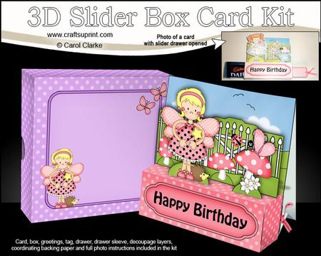 3D Girlz Fiz Fairy Slider Box Card Kit