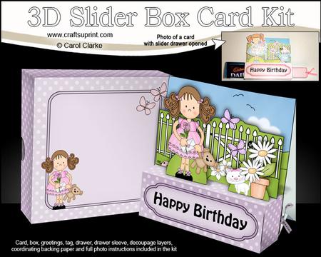 3D Girlz Zoe's Love Letter Slider Box Card Kit