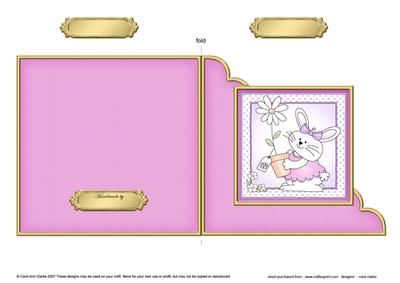 Little Bunny Cut and Fold Corner Card