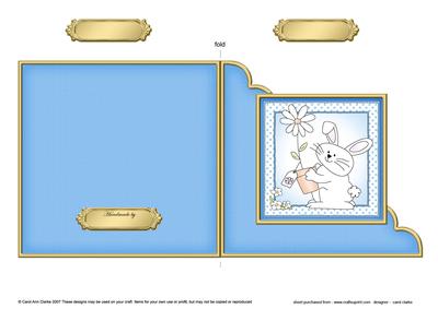 Little Bunny Cut and Fold Corner Card