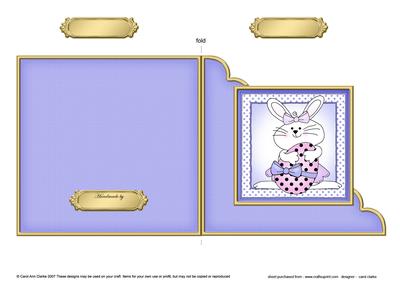 Little Bunny Cut and Fold Corner Card