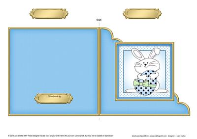 Little Bunny Cut and Fold Corner Card