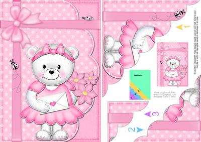 A5 Teddy Tess's Love Letter Scallop Corner Side Stacker