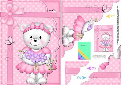 A5 Teddy Tess's Flowers Scallop Corner Side Stacker