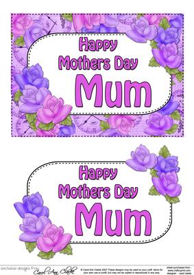 5x7 Mothers Day Mum Time for Roses 3D Step by Step Decoupage