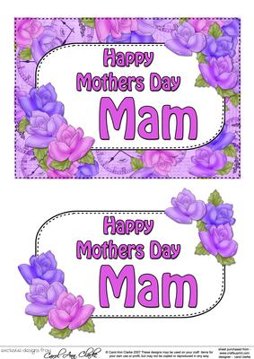 5x7 Mothers Day Mam Time for Roses 3D Step by Step Decoupage