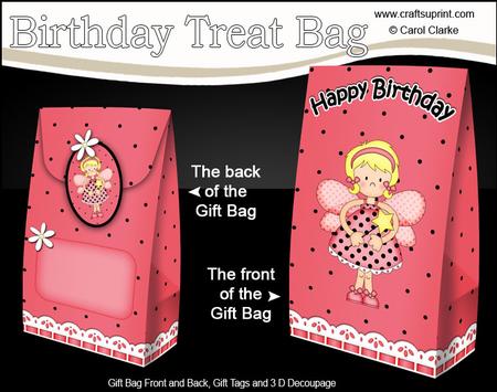 3D Girlz Fairy Fiz Birthday Gift Bag Mini Kit