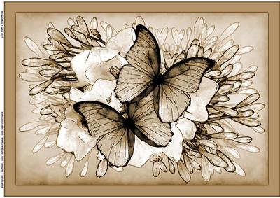 A4 Butterflies N Flowers Card Topper