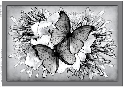 A4 Butterflies N Flowers Card Topper