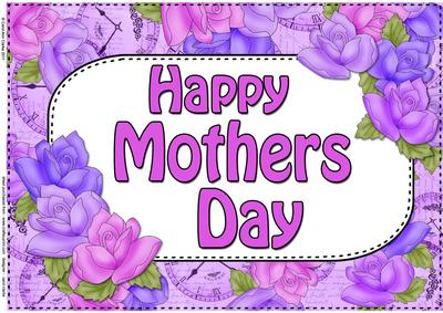 A4 Mothers Day Time for Roses Card Topper
