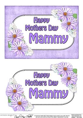 5x7 Mothers Day Mammy Daisies 3D Step by Step Decoupage