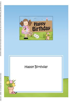 5x7 Girlz Zoe's Teddy Birthday Matching Insert