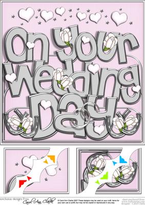 8 x 8 Wedding Day Scalloped Corner Topper