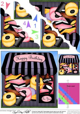 Licquorice Allsorts Shop Scallop Corner Side Stacker Topper