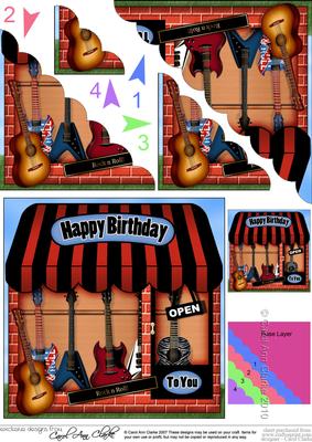 Rock N Roll Guitars Shop Scallop Corner Side Stacker Topper