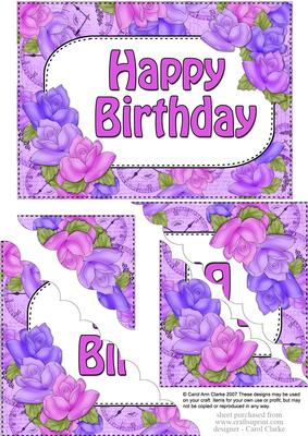 5x7 Time for Roses Birthday Scallop Corner Stacker