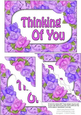 5x7 Time for Roses Thinking of You Scallop Corner Stacker
