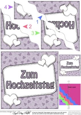 German Anniversary Hearts Wavy Corner Stacker