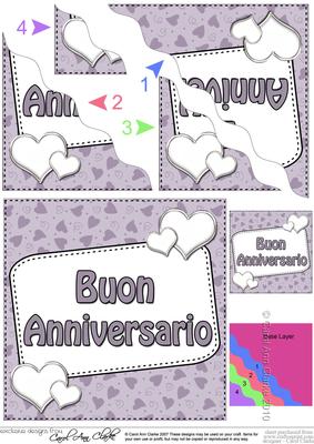 Italian Anniversary Hearts Wavy Corner Stacker