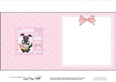 Maisie Scottie Dog's Bonnet Square Landscape Insert