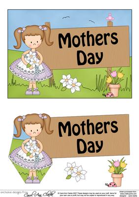 5x7 Girlz Liz Mothers Day 3D Step by Step Decoupage