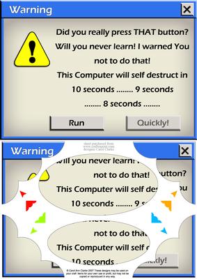 A5 Novelty Fun Computer Greetings Scallop Corners N Pyramage