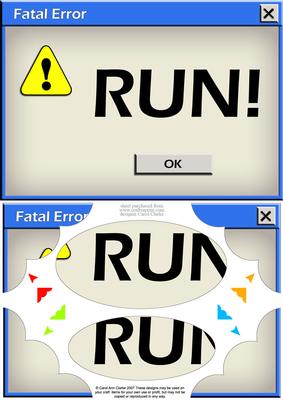 A5 Novelty Fun Computer Greetings Scallop Corners N Pyramage