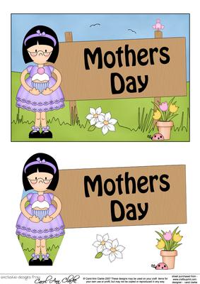 5x7 Girlz Roz Mothers Day 3D Step by Step Decoupage