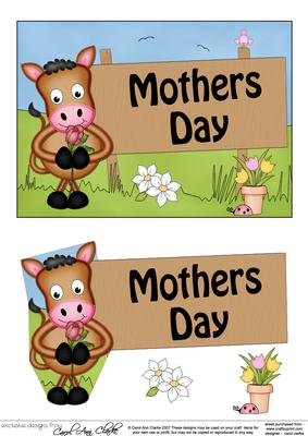 5x7 Gigi Horse Mothers Day 3D Step by Step Decoupage