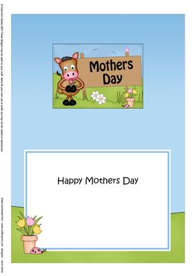 5x7 Gigi Horse Mothers Day Matching Insert