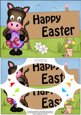 A5 Gigi Horse Easter Scallop Corners & Pyramage