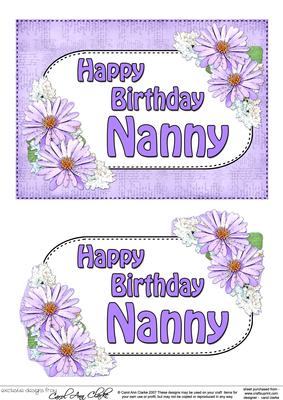 5x7 Mothers Day Nanny Daisies 3D Step by Step Decoupage