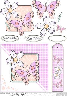 Butterfly Quick Card with Decoupage