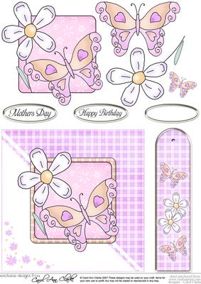 Butterfly Quick Card with Decoupage
