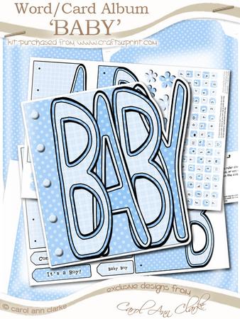 Baby Word Book Kit in Baby Blue