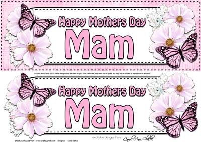 Large Dl Mothers Day Mam Floral Butterflies 3D Decoupage