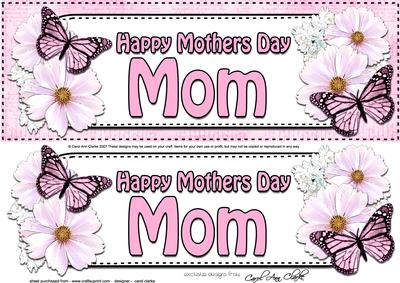 Large Dl Mothers Day Mom Floral Butterflies 3D Decoupage