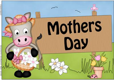 A4 Gigi Horse Mothers Day Card Topper