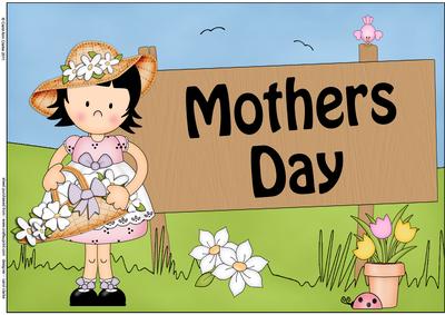 A4 Girlz Roz Mothers Day Card Topper
